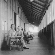 Airways staff on the Verandah of Hostel